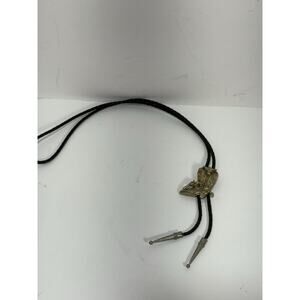 Vintage Western Cowboy/ Cowgirl Golden Boot Bolo Tie W/ Gun W/ Bull Head Texas